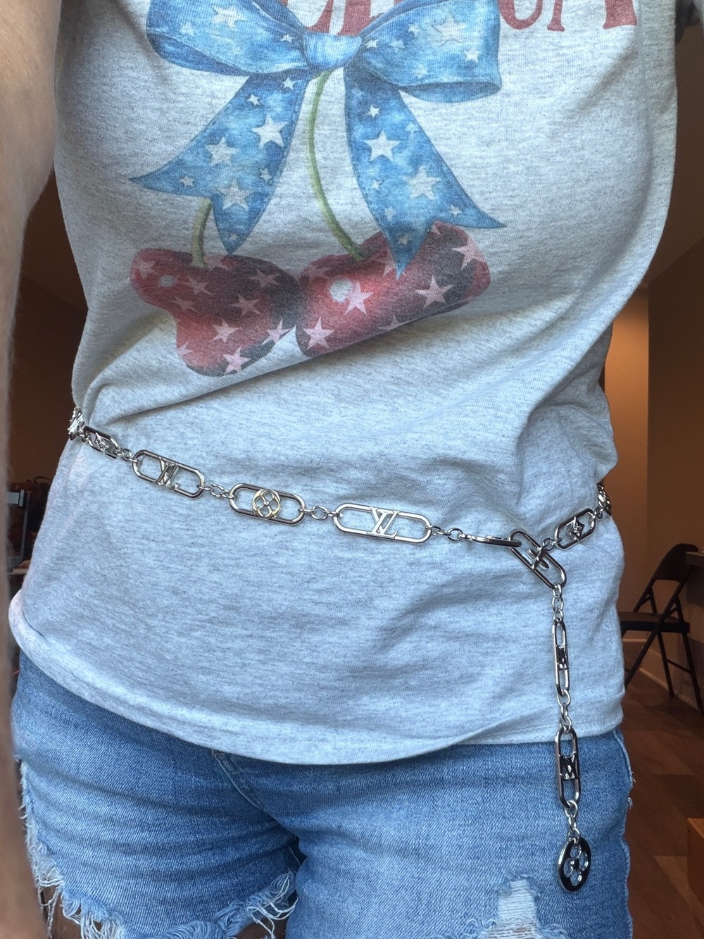 Silver Chain Link Waist Belt - Women's Accessory